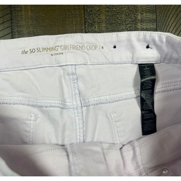 CHICO'S So Slimming Girlfriend Crop, Light Lavender, Size 3 - Picture 6 of 6